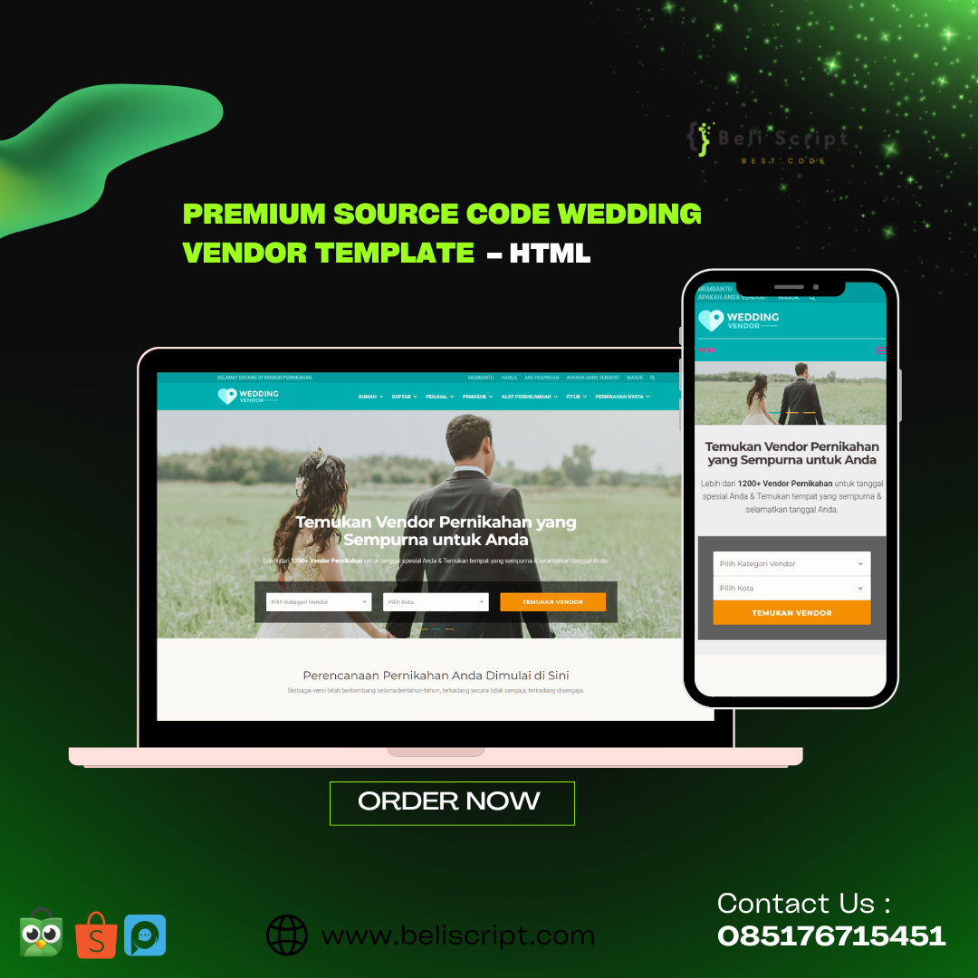 Premium Source Code Wedding Vendor Template – HTML