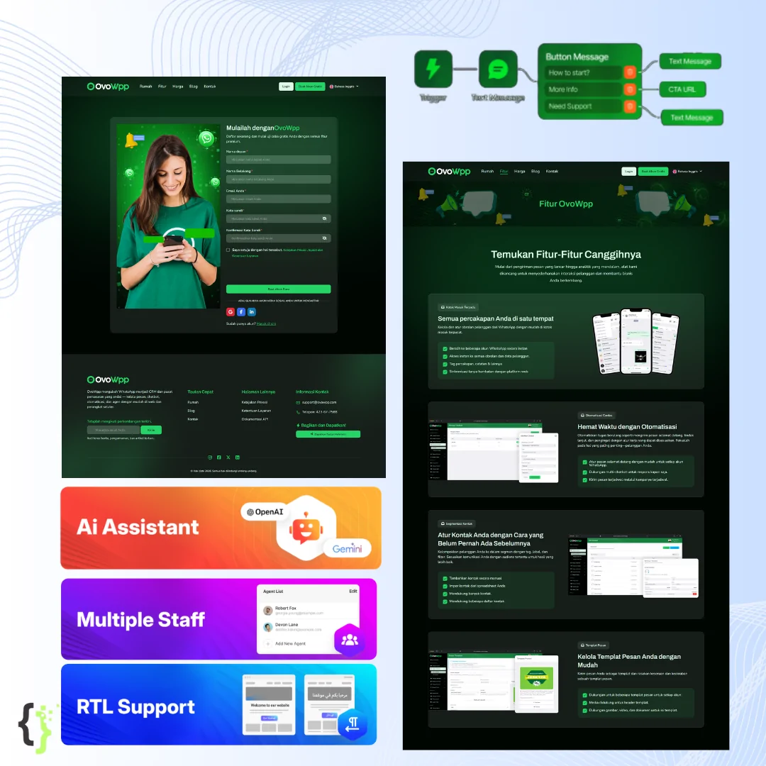 OvoWpp – Alat CRM dan Pemasaran WhatsApp, Web dan Seluler, Skrip SaaS