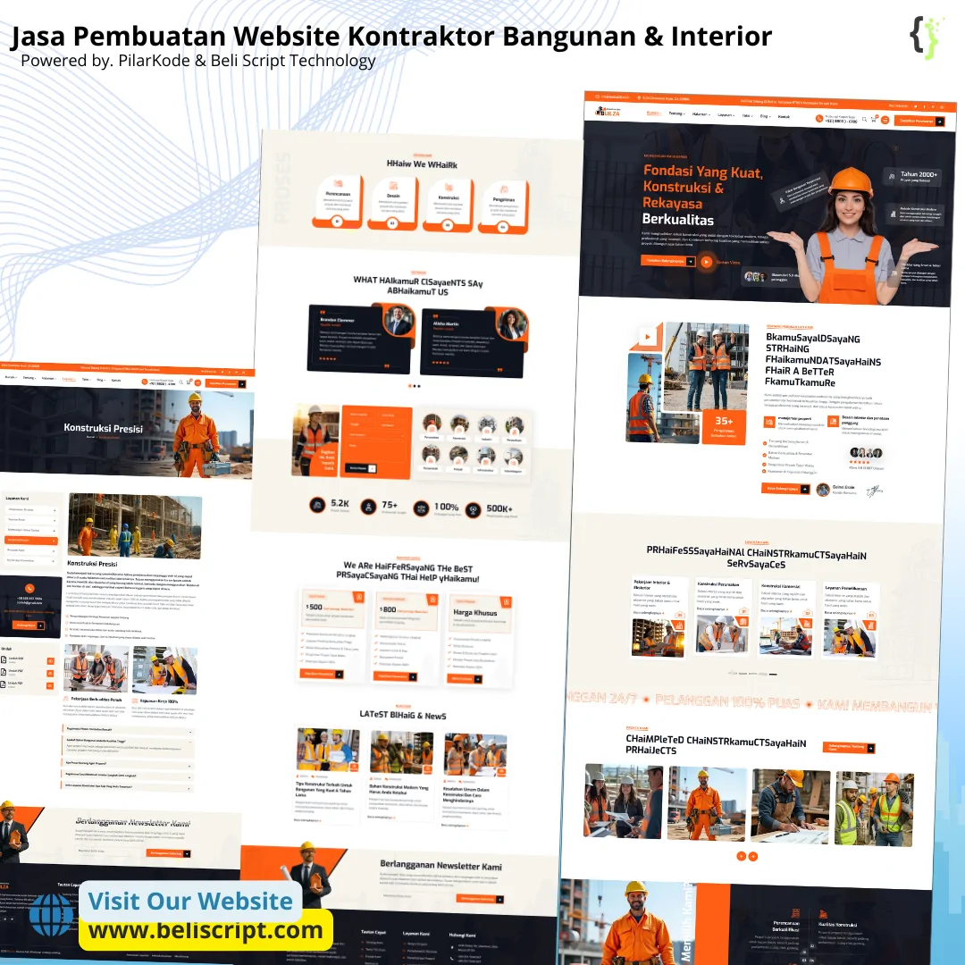 Jasa Pembuatan Website Kontraktor Bangunan & Interior