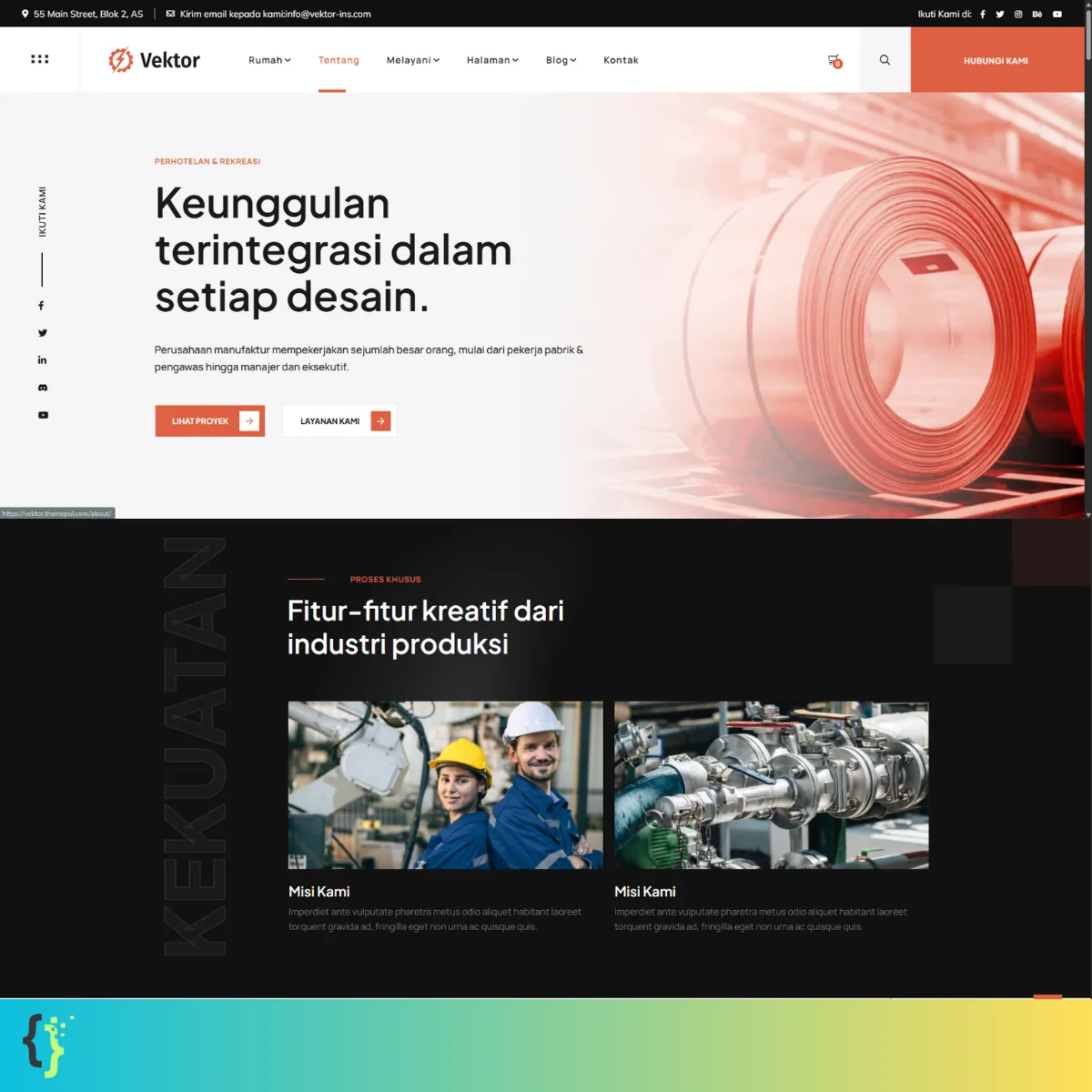 Jasa Pembuatan Website Industri & Konstruksi - SEO Friendly & Siap Pakai