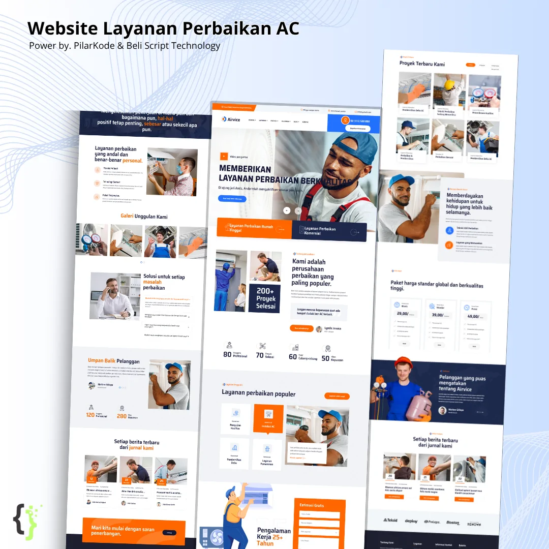 Jasa Website Service AC - Profesional dan Terpercaya