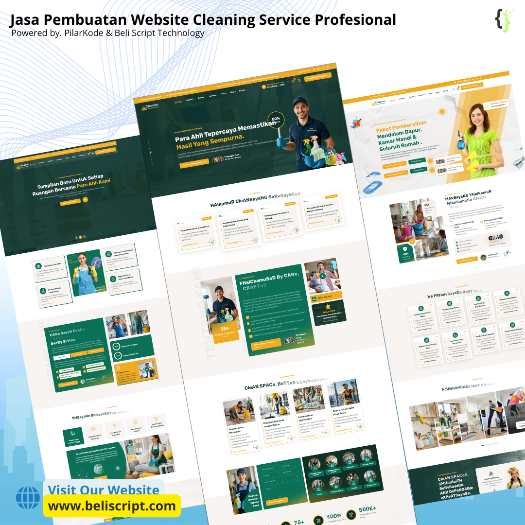 Jasa Pembuatan Website Cleaning Service Profesional: Solusi Digital untuk Bisnis Kebersihan Modern