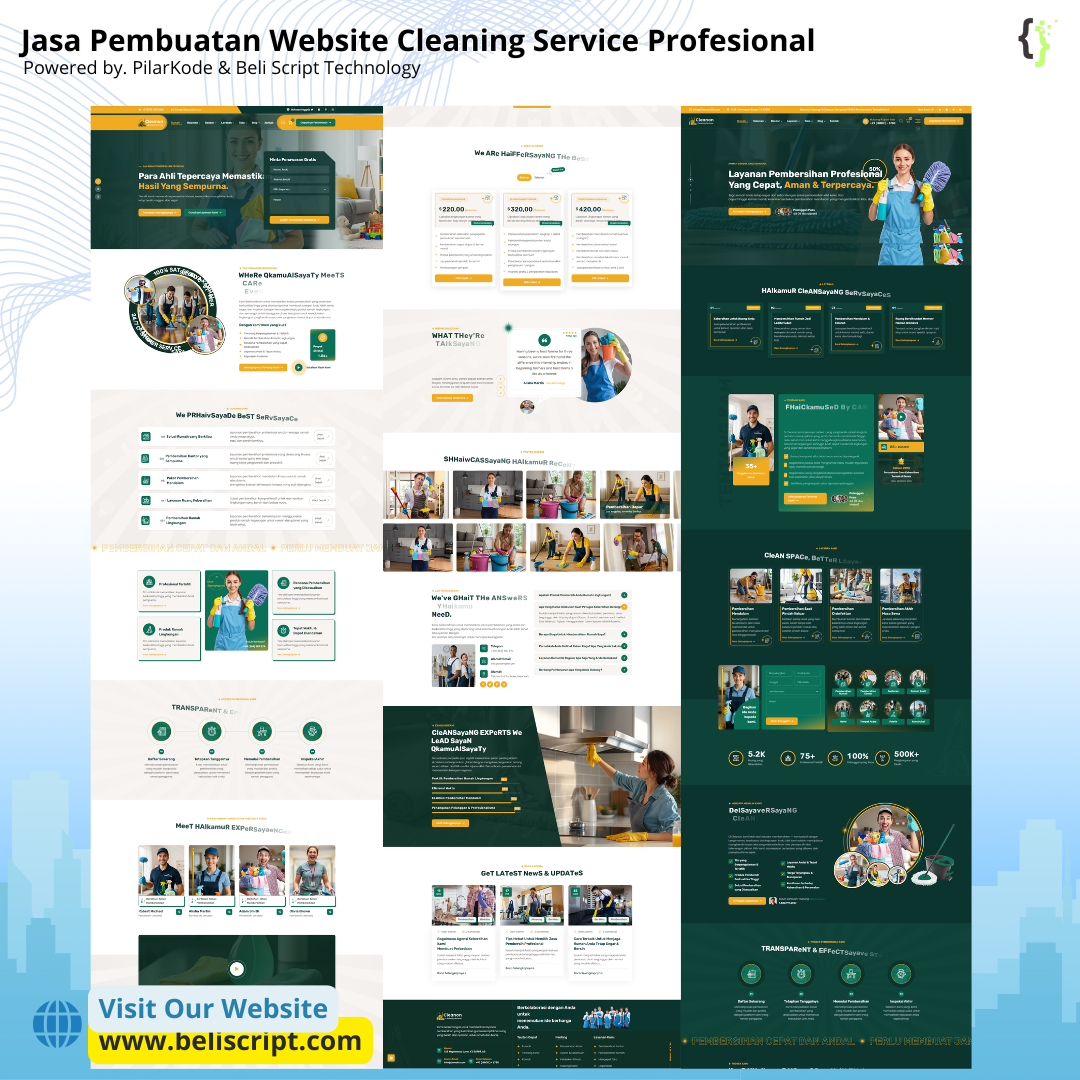 Jasa Pembuatan Website Cleaning Service Profesional