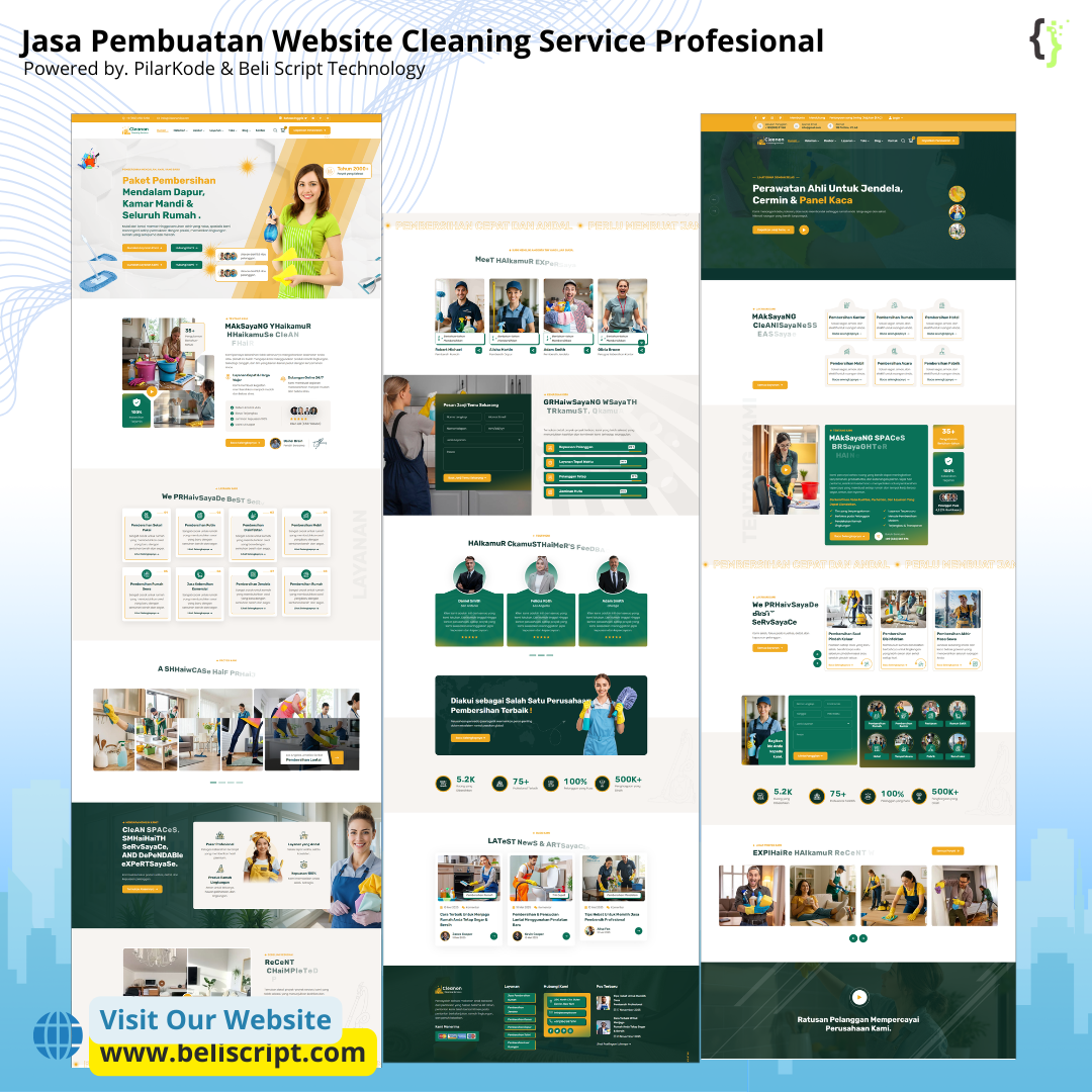 Jasa Pembuatan Website Cleaning Service Profesional