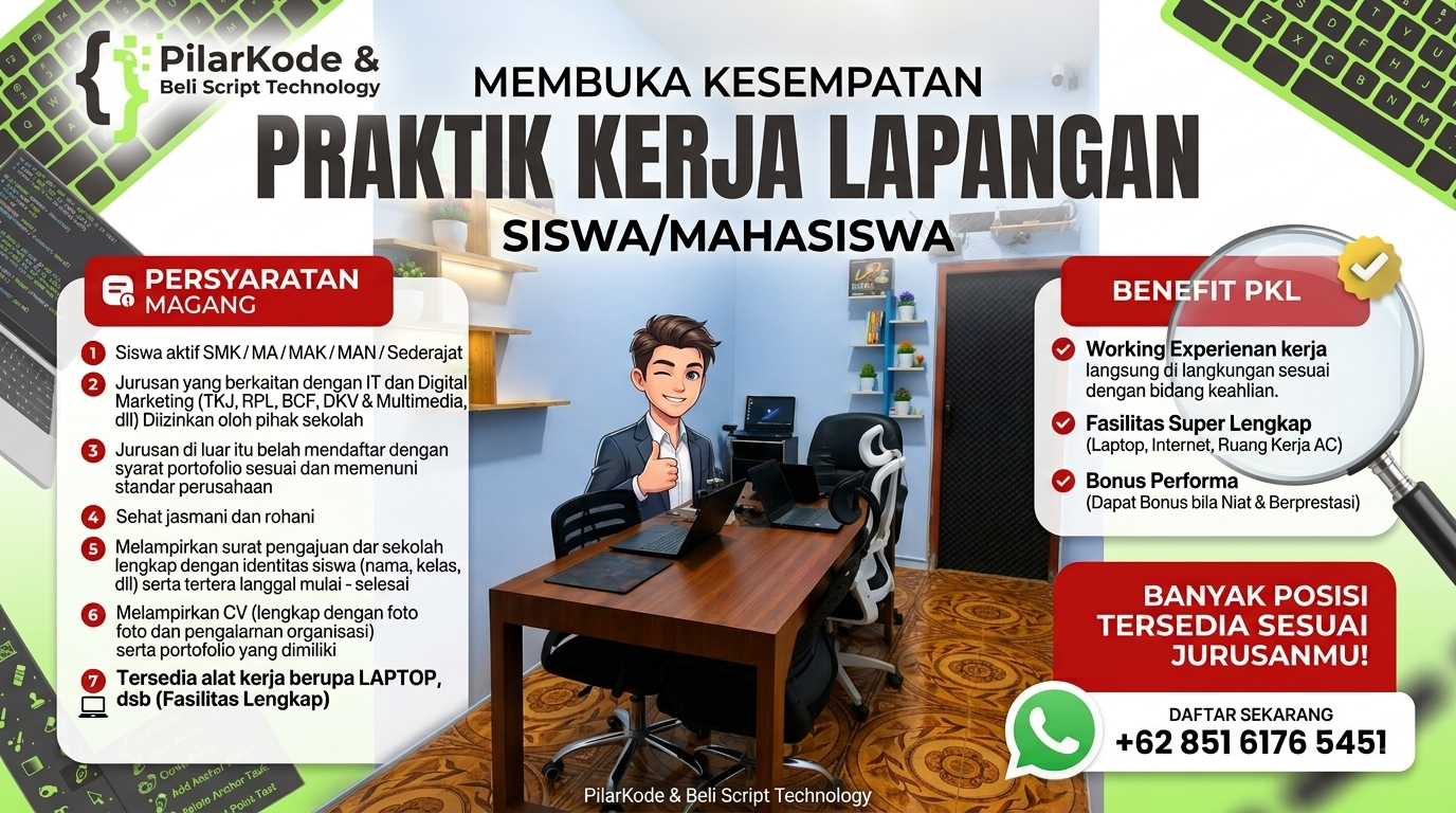 Banner PKL PilarKode Beli Script