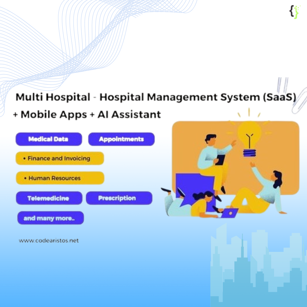 APLIKASI WEB MULTI HOSPITAL - HOSPITAL MANAGEMENT SYSTEM (SAAS) + MOBILE APPS + AI ASSISTANT